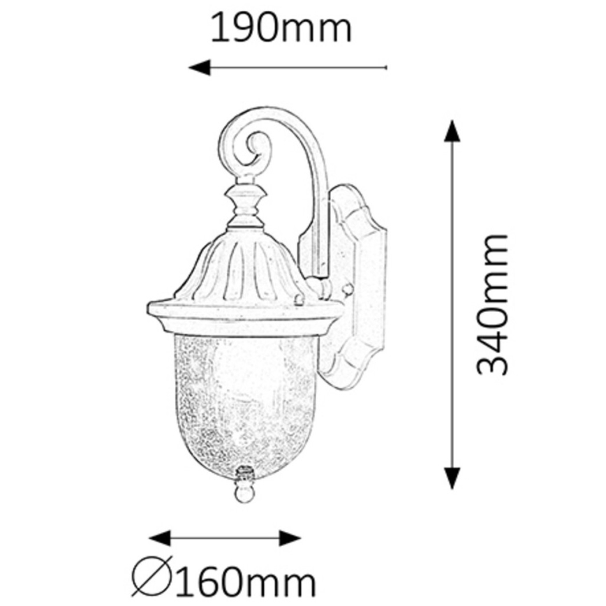 Rabalux - Außenwandleuchte 1xE27/60W/230V