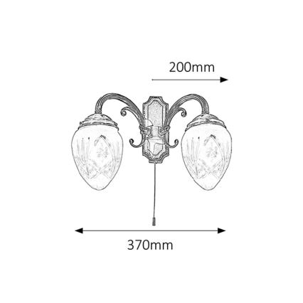 Rabalux - Wandleuchte 2xE14/40W/230V