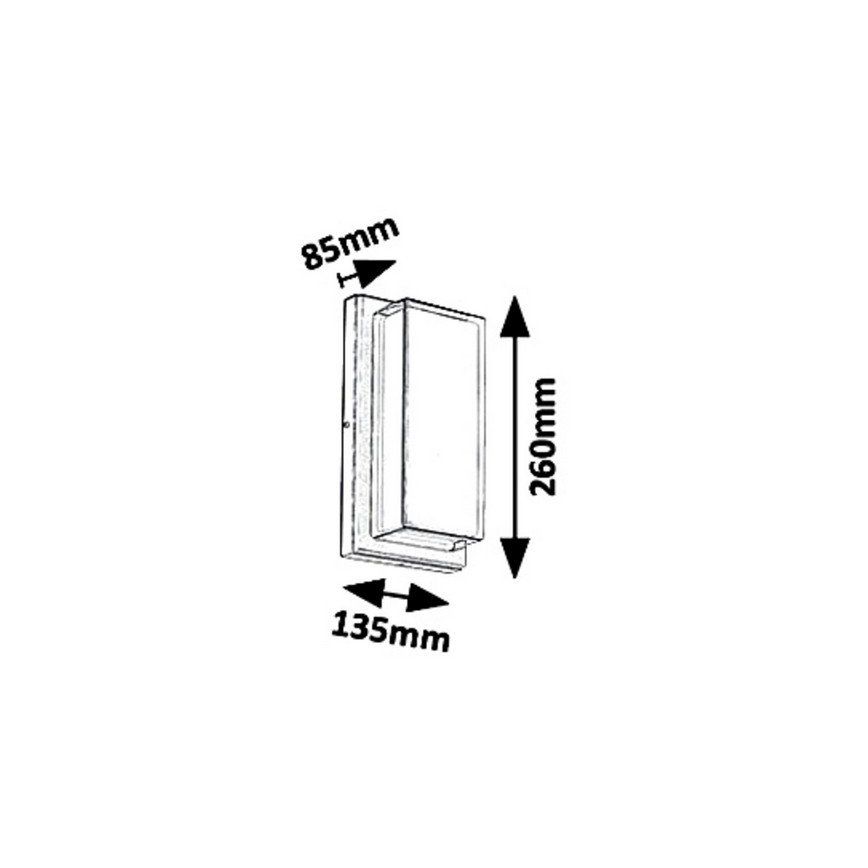 Rabalux 8830 - LED Auβen-Wandbeleuchtung ANDORRA LED/12W/230V IP54