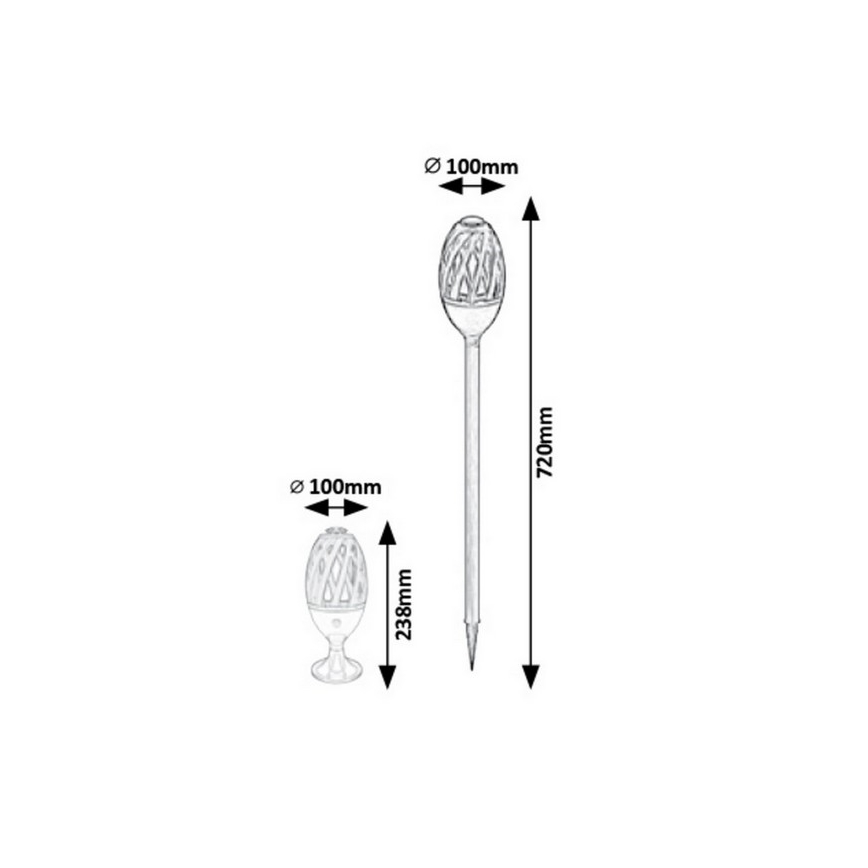 Rabalux 8946 - LED-Außenleuchte LED/5W/ mit wiederaufladbarer Batterie USB IP65