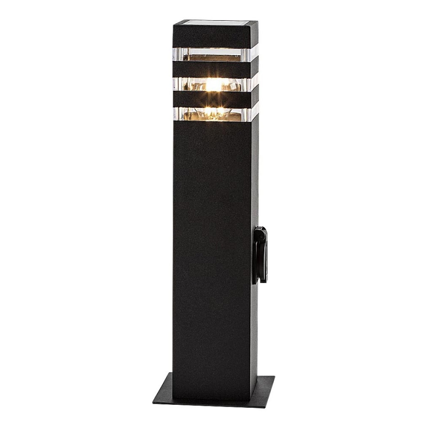 Rabalux - Außenleuchte mit Steckdose 1xE27/12W/230V IP44