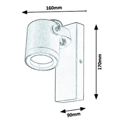 Rabalux - Außenwandstrahler 1xGU10/35W/230V IP44