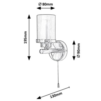 Rabalux - Badezimmer-Wandleuchte 1xG9/28W/230V IP44