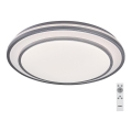 Rabalux - Dimmbare LED-Deckenleuchte, 40W/230V, 3000-6500K, silber, Durchmesser 49 cm + Fernbedienung