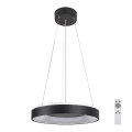 Rabalux - Dimmbare LED-Hängeleuchte an Schnur LED/38W/230V 3000-6500K schwarz + Fernbedienung