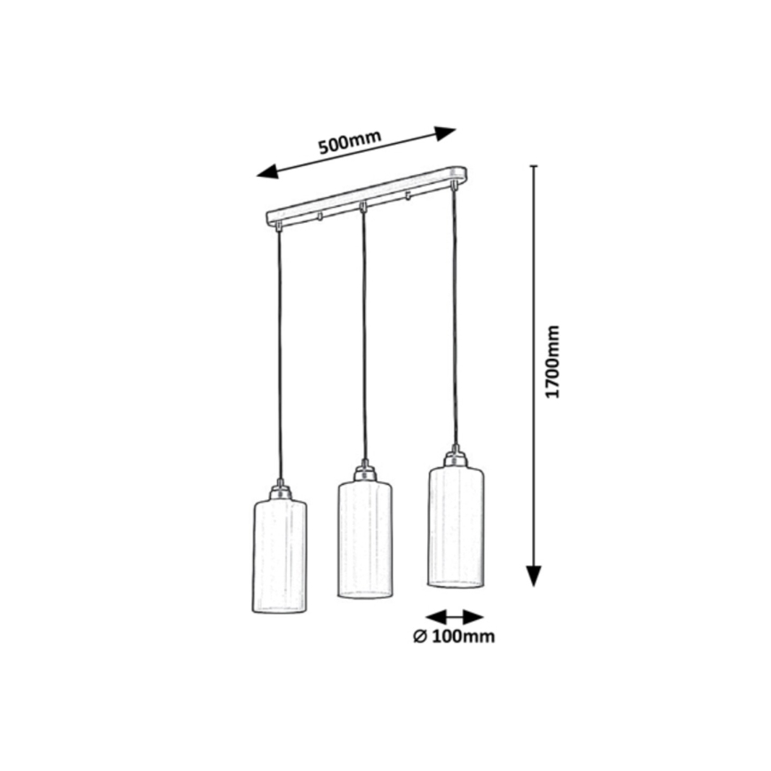Rabalux - Kronleuchter an Schnur 3xE27/40W/230V