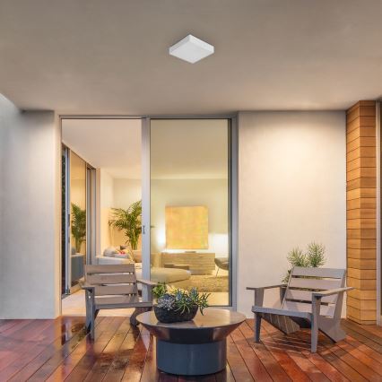 Rabalux - LED-Badezimmer-Deckenleuchte LED/18W/230V 2800-6000K IP44 weiß 17,5x17,5 cm