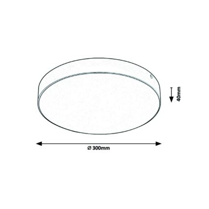 Rabalux - LED-Badezimmer-Deckenleuchte LED/24W/230V 2800K/4000K/6000K IP44 schwarz Ø 30 cm