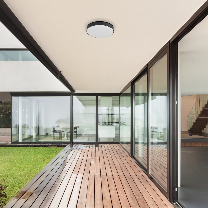 Rabalux - LED-Deckenleuchte für Badezimmer LED/24W/230V 2800K/4000K/6000K IP44 schwarz