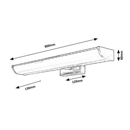 Rabalux - LED Dimmbare Badezimmerwandleuchte LED/13,5W/230V IP44