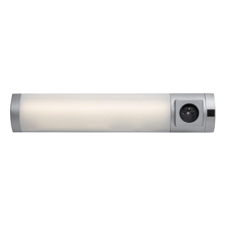 Rabalux - LED-Küchenunterbauleuchte mit Steckdose LED/5W/230V 4000K 45 cm silbern
