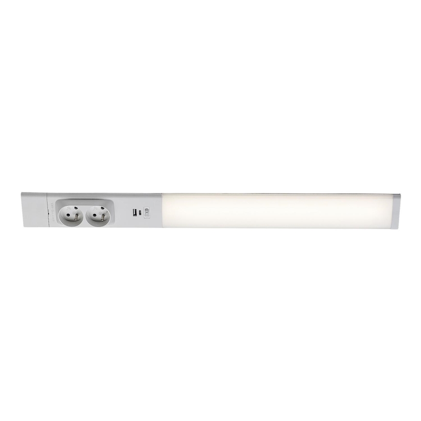 Rabalux - LED-Küchenunterbauleuchte mit Steckdosen LED/18W/230V 4000K 60 cm weiß