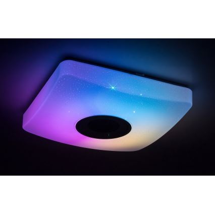 Rabalux - LED RGB Dimmbare Deckenleuchte mit Lautsprecher LED/18W/230V + FB