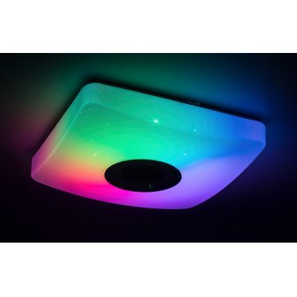 Rabalux - LED RGB Dimmbare Deckenleuchte mit Lautsprecher LED/18W/230V + FB