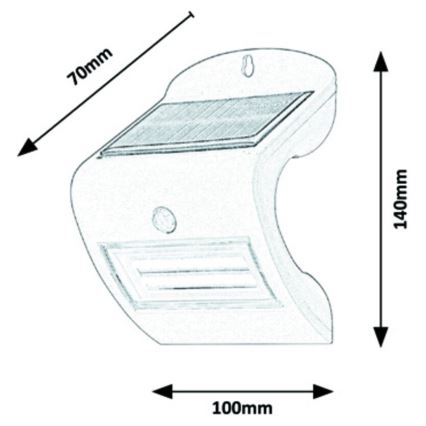 Rabalux - LED-Solarwandleuchte mit Sensor IP44