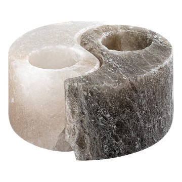 Rabalux - Salzlampe - Kerzenhalter grau/weiß