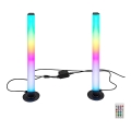 Rabalux - SET 2x dimmbare LED RGB Tischlampe PACO LED/5W/5V + Fernbedienung