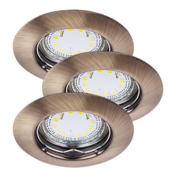 Rabalux - SET 3x LED-Einbauleuchte 3xGU10/3W/230V IP40