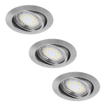 Rabalux - SET 3x LED-Einbauleuchte 3xGU10/3W/230V IP40