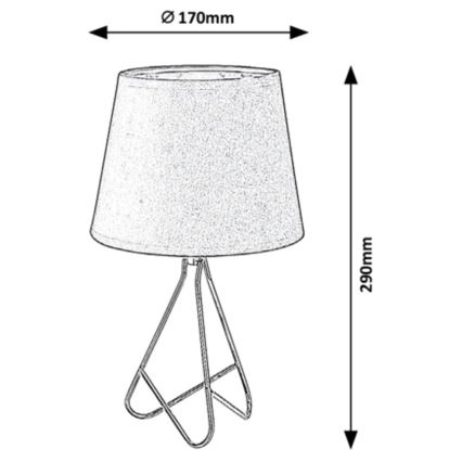 Rabalux - Tischlampe 1xE14/40W/230V schwarz/gold