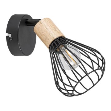 Rabalux - Wandleuchte mit 1xE14/25W/230V, schwarz/Buche