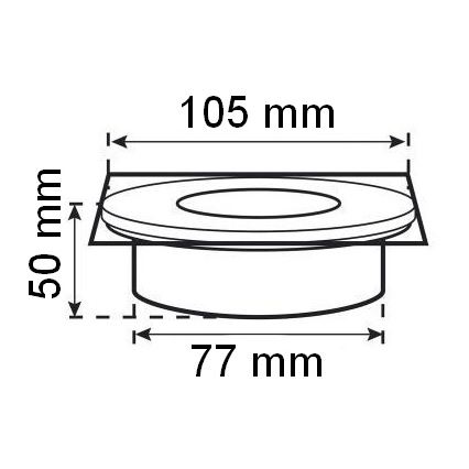 LED-Solarleuchte für Einfahrten LED/0,12W/2xAAA IP67 Edelstahl viereckig