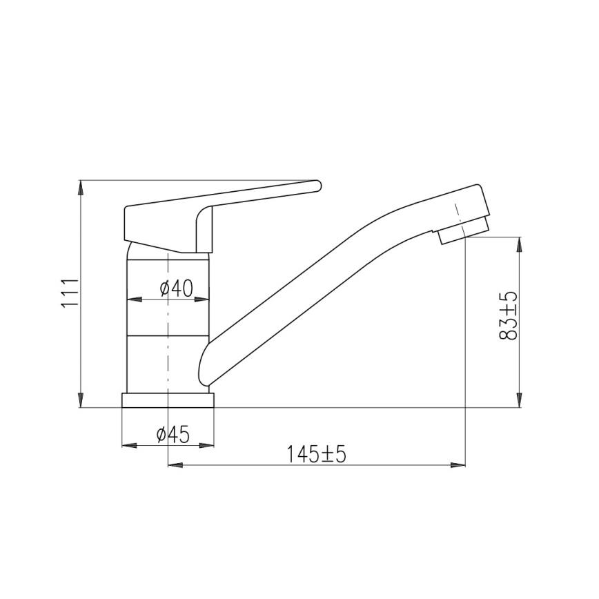 RAV Slezák CO115.0 - Waschtischarmatur COLORADO 11,1 cm Hochglanz-Chrom