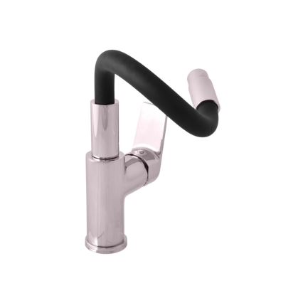 RAV Slezák CO119.0/15 - Spültischarmatur mit flexiblem Auslauf COLORADO 25 cm schwarz/glänzender Chrom