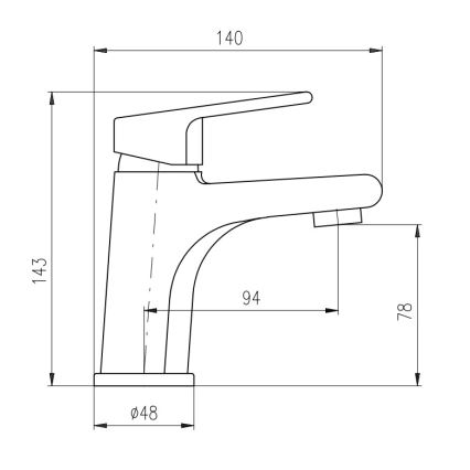 RAV Slezák CO126.0Z - Waschtischarmatur COLORADO 14,3 cm Hochglanz-Gold