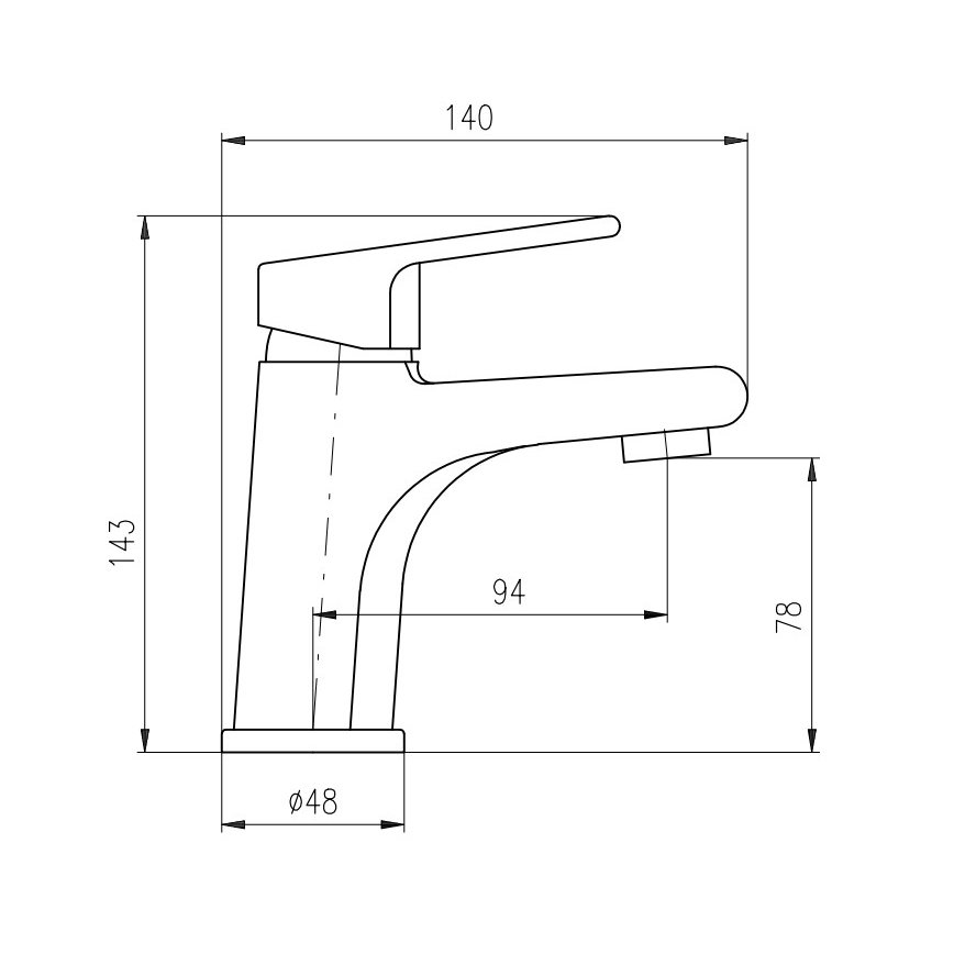 RAV Slezák CO126.0Z - Waschtischarmatur COLORADO 14,3 cm Hochglanz-Gold