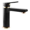 RAV Slezák CO128.0CMATZ - Waschbeckenarmatur COLORADO 16,2 cm schwarz/gold
