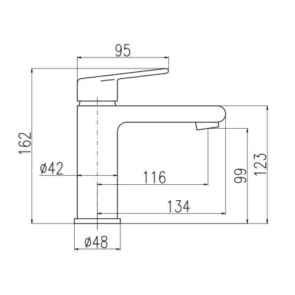 RAV Slezák CO128.0CMATZ - Waschbeckenarmatur COLORADO 16,2 cm schwarz/gold