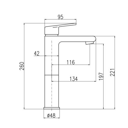 RAV Slezák CO130.0CMATZ - Waschtischarmatur COLORADO 26 cm schwarz/gold