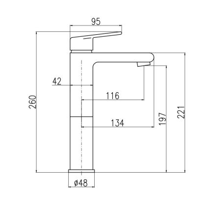 RAV Slezák CO130.0Z - Waschtischarmatur COLORADO 26 cm, glänzend goldfarben