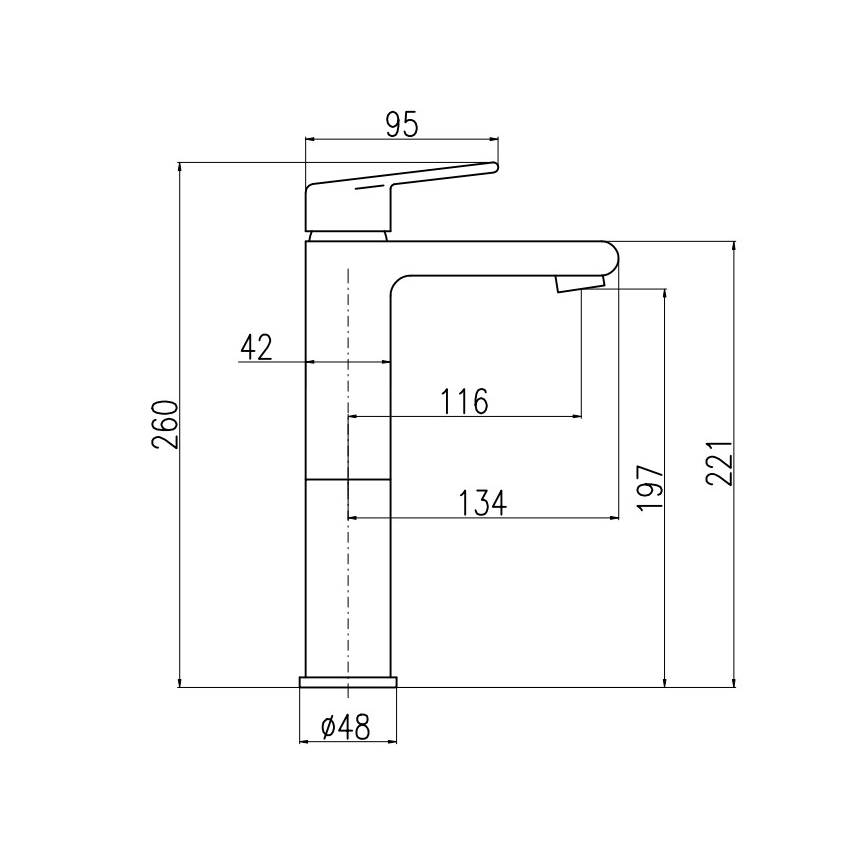 RAV Slezák CO130.0Z - Waschtischarmatur COLORADO 26 cm, glänzend goldfarben