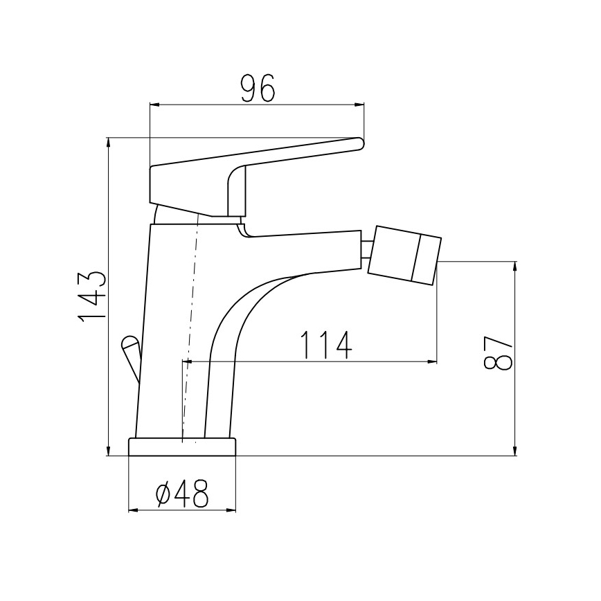 RAV Slezák CO145.0KZ - Bidetarmatur + Ablaufgarnitur COLORADO 14,3 cm, glänzendes Gold