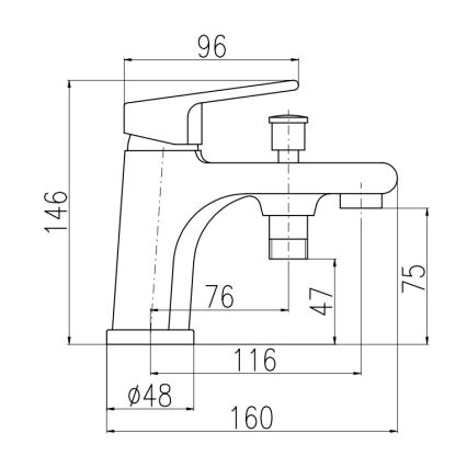 RAV Slezák CO148.0 - Badewannenarmatur COLORADO 14,6 cm glänzender Chrom