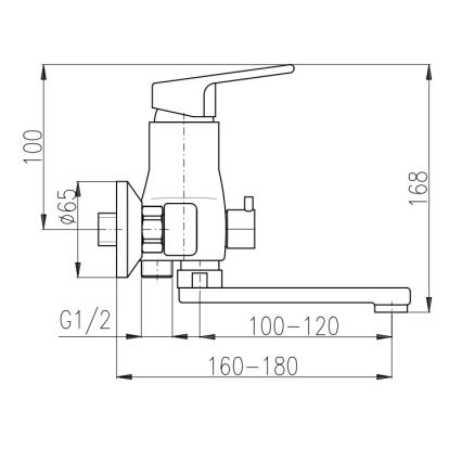 RAV Slezák CO151.5 - Wannenarmatur COLORADO in Hochglanz-Chrom
