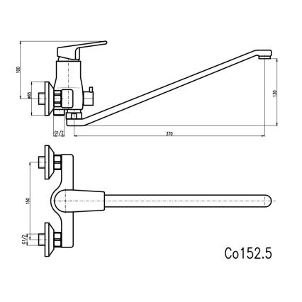 RAV Slezák CO152.5 - Badewannenarmatur COLORADO glänzender Chrom