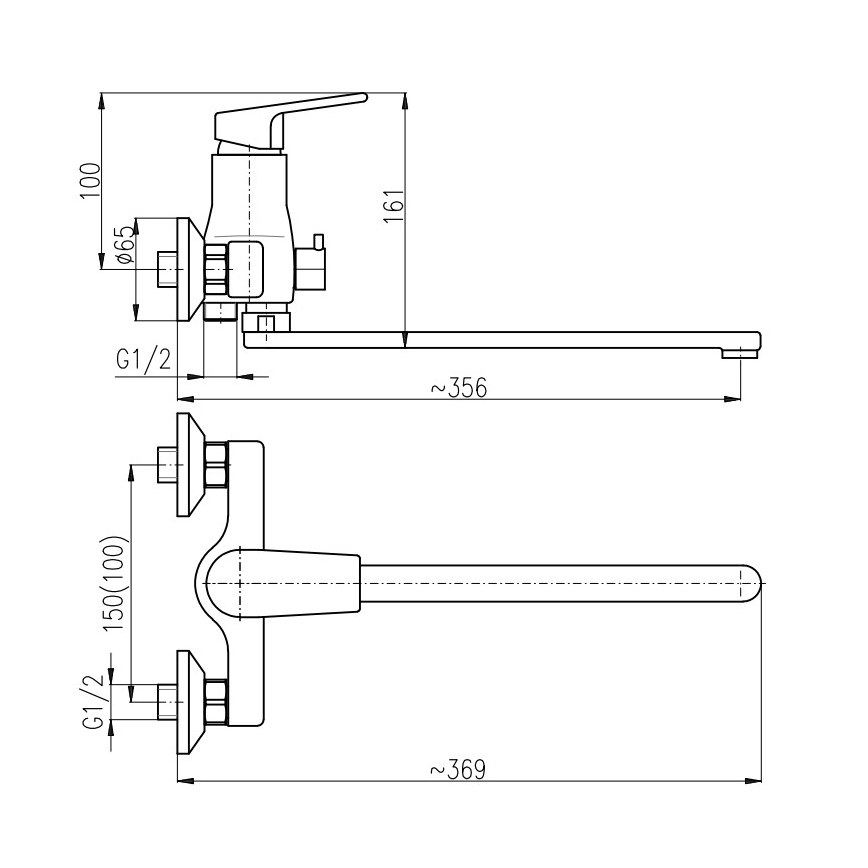 RAV Slezák CO153.5 - Badewannenarmatur COLORADO, hochglanzverchromt
