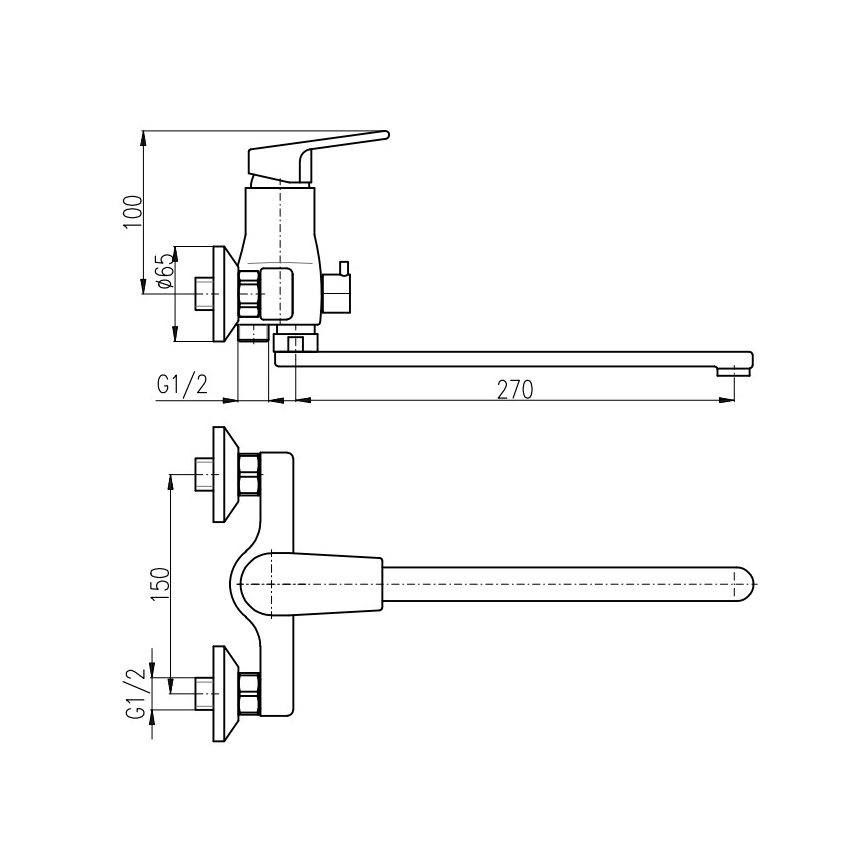 RAV Slezák CO153.5CMATZ - Wannenarmatur COLORADO schwarz/gold