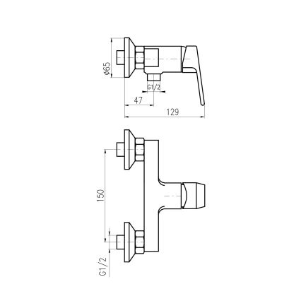 RAV Slezák CO181.5 - Duscharmatur COLORADO, Hochglanz-Chrom