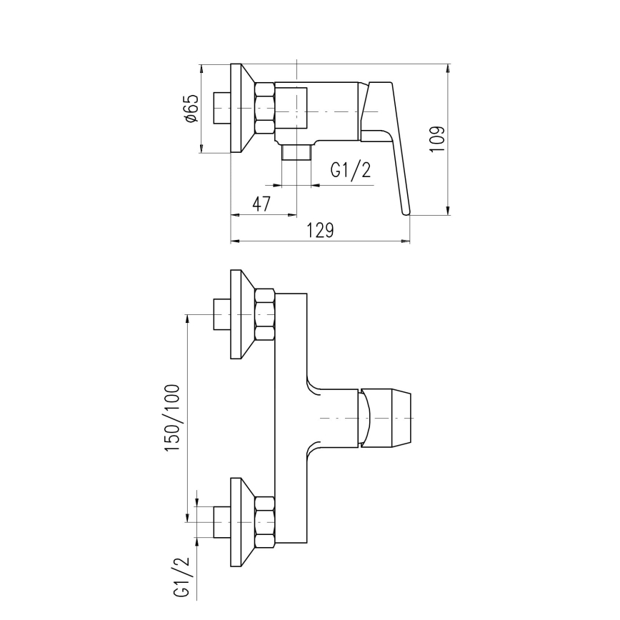RAV Slezák CO181.5Z - Duscharmatur COLORADO, glänzendes Gold