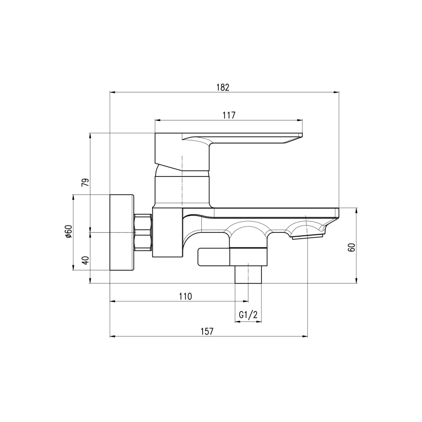 RAV Slezák NL154.5ZRK - Badewannenarmatur NIL, gebürstetes Roségold
