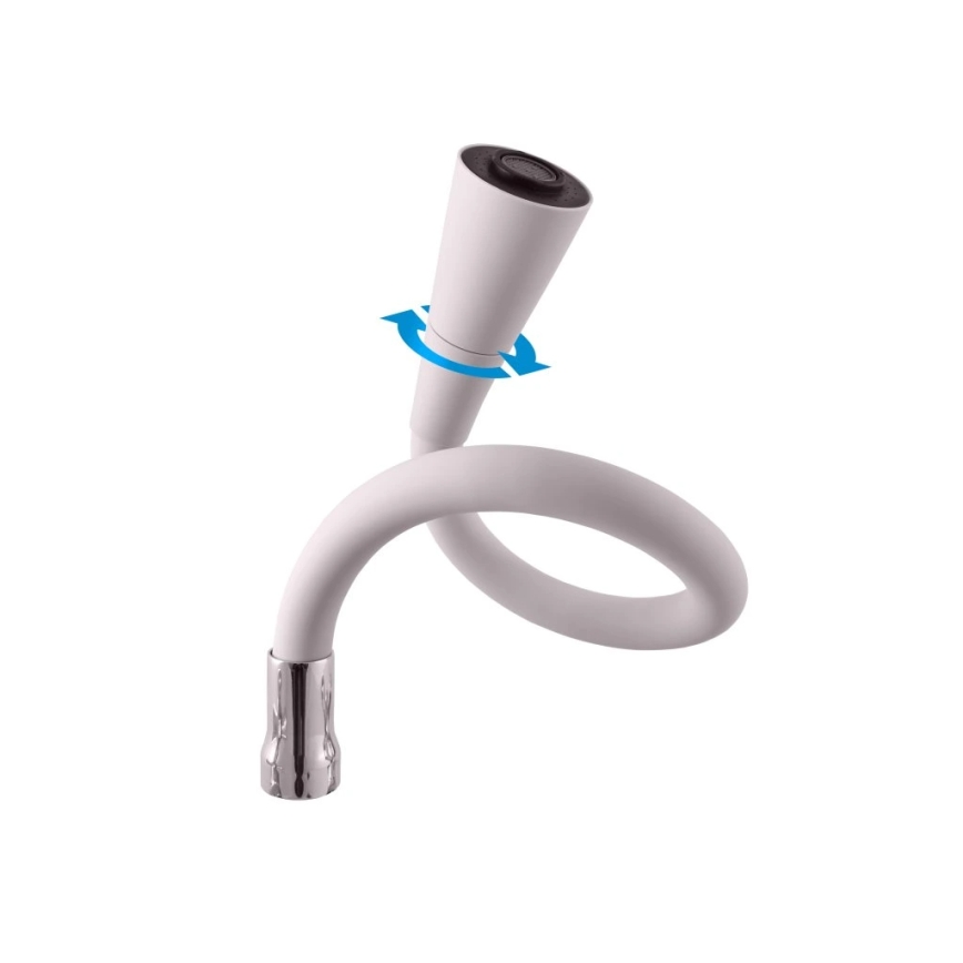 RAV Slezák SA006.0/13S - Spültischarmatur mit flexiblem Auslauf SAZAVA 35,6 cm grau/glänzender Chrom