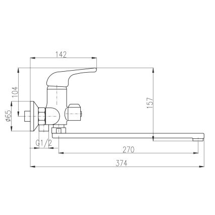 RAV Slezák SA053.5 - Badewannenarmatur SAZAVA, glänzender Chrom