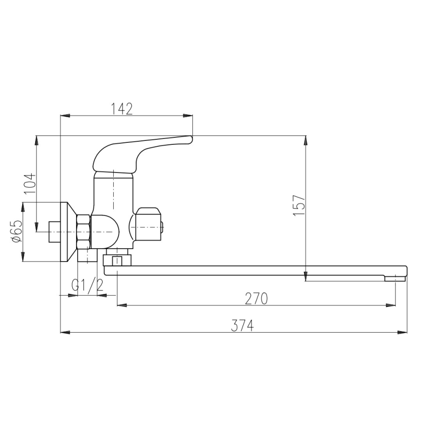 RAV Slezák SA053.5 - Badewannenarmatur SAZAVA, glänzender Chrom