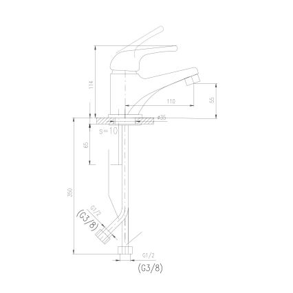 RAV Slezák SAJ026.0 - Waschbeckenarmatur JUNIOR 11,4 cm rot/gelb