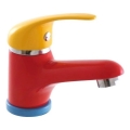 RAV Slezák SAJ091.0 - Waschbeckenarmatur JUNIOR 11,5 cm Rot/Gelb