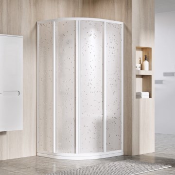 Ravak 3117O10211 - Viertelkreis-Duschkabine SUPERNOVA, vierteilig, 90x90 cm, weiß